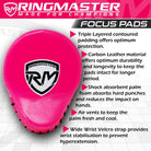 RingMaster Sports Ultralight Focus Pads Carbon Leather One Size Pink - RingMaster Sports