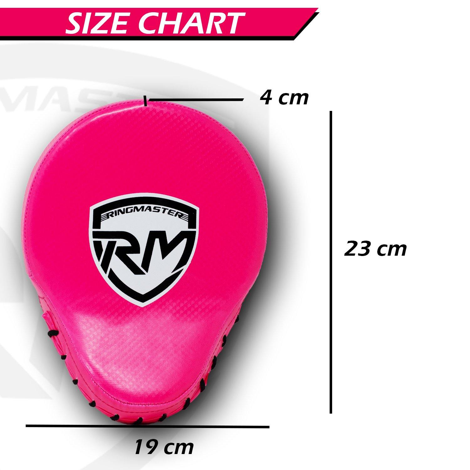 RingMaster Sports Ultralight Focus Pads Carbon Leather One Size Pink - RingMaster Sports