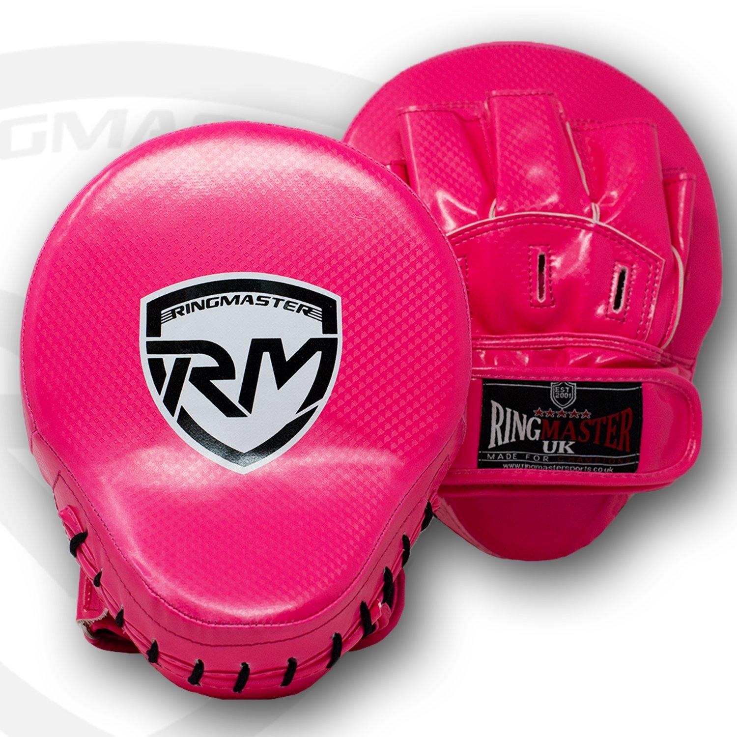 RingMaster Sports Ultralight Focus Pads Carbon Leather One Size Pink - RingMaster Sports
