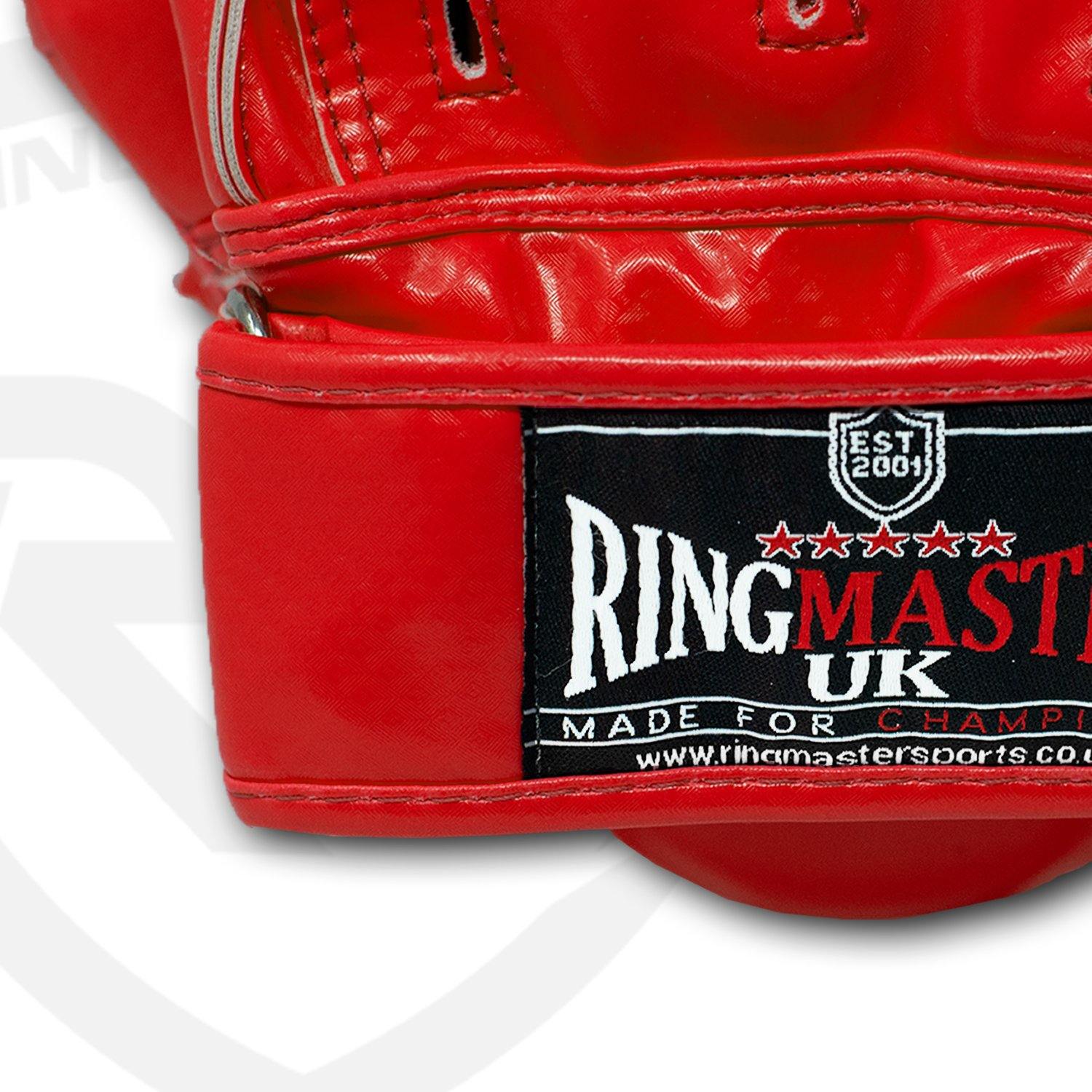 RingMaster Sports Ultralight Focus Pads Carbon Leather One Size Red - RingMaster Sports