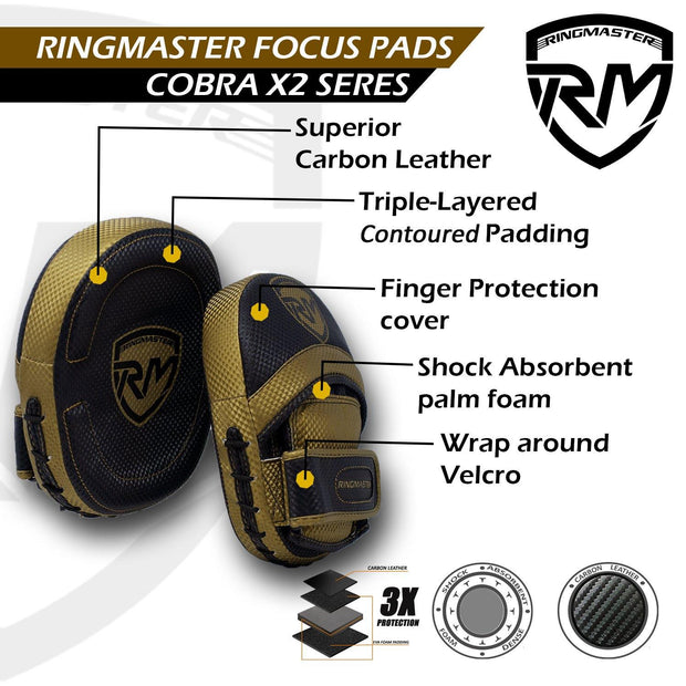 Hook and Jab Pads Boxing Focus Pads RingMaster Sports RINGMASTER