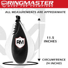 RingMaster Sports Speed Ball Genuine Leather White/Black - RingMaster Sports