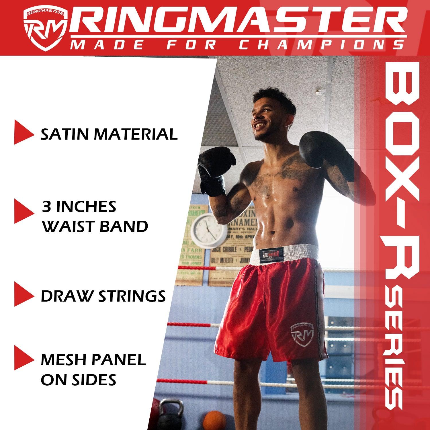 RingMaster Sports BoxR Kids Boxing Shorts Red - RINGMASTER SPORTS - Made For Champions