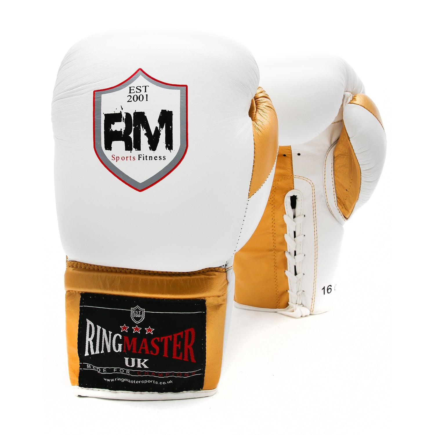 RingMaster Sports Sparring Boxing Gloves PS1.0 Series White gold image 1