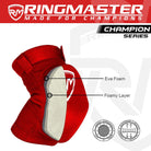 RingMaster Sports Kids Elbow Pads Champion Series Red - RINGMASTER SPORTS - Made For Champions