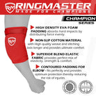 RingMaster Sports Elbow Pads Champion Series Red - RINGMASTER SPORTS - Made For Champions