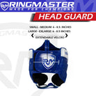 RingMaster Sports Boxing Head Guard blue & white training sparring mma kickboxing martial arts muay thai