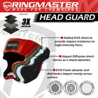 RingMaster Sports Boxing Head Guard red & white training sparring mma kickboxing martial arts muay thai