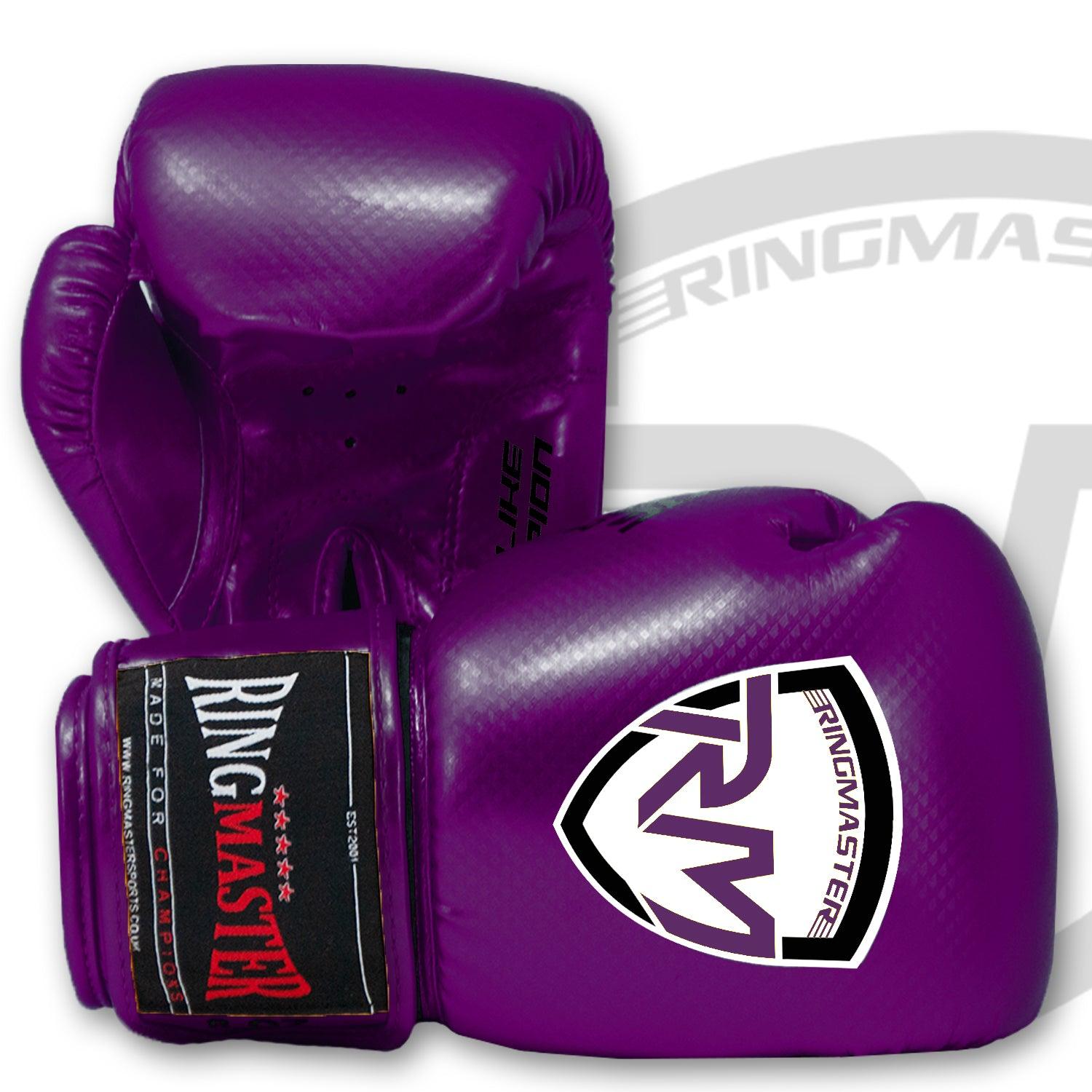 RingMaster Sports - Phenom Kids Boxing Gloves CarbonTech Purple - RINGMASTER SPORTS - Made For Champions