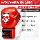 RingMaster Sports - Phenom Kids Boxing Gloves CarbonTech Red - RINGMASTER SPORTS - Made For Champions