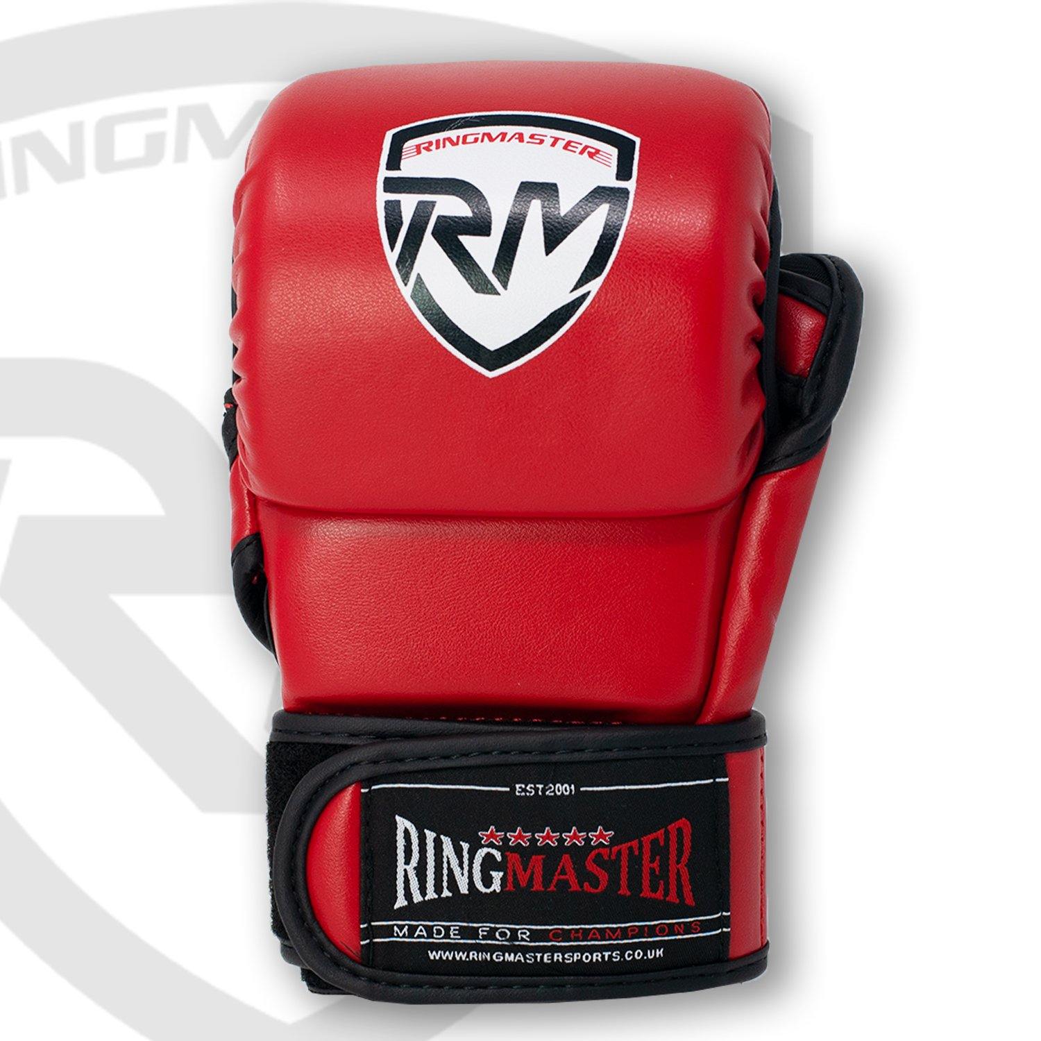 RingMaster Sports Warrior Series MMA Gloves 8oz Red - RingMaster Sports