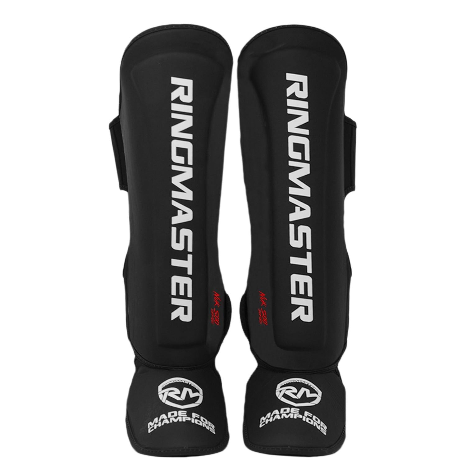 RingMaster Kids Shin Instep Guard Nuk Soo Series Black - RingMaster Sports