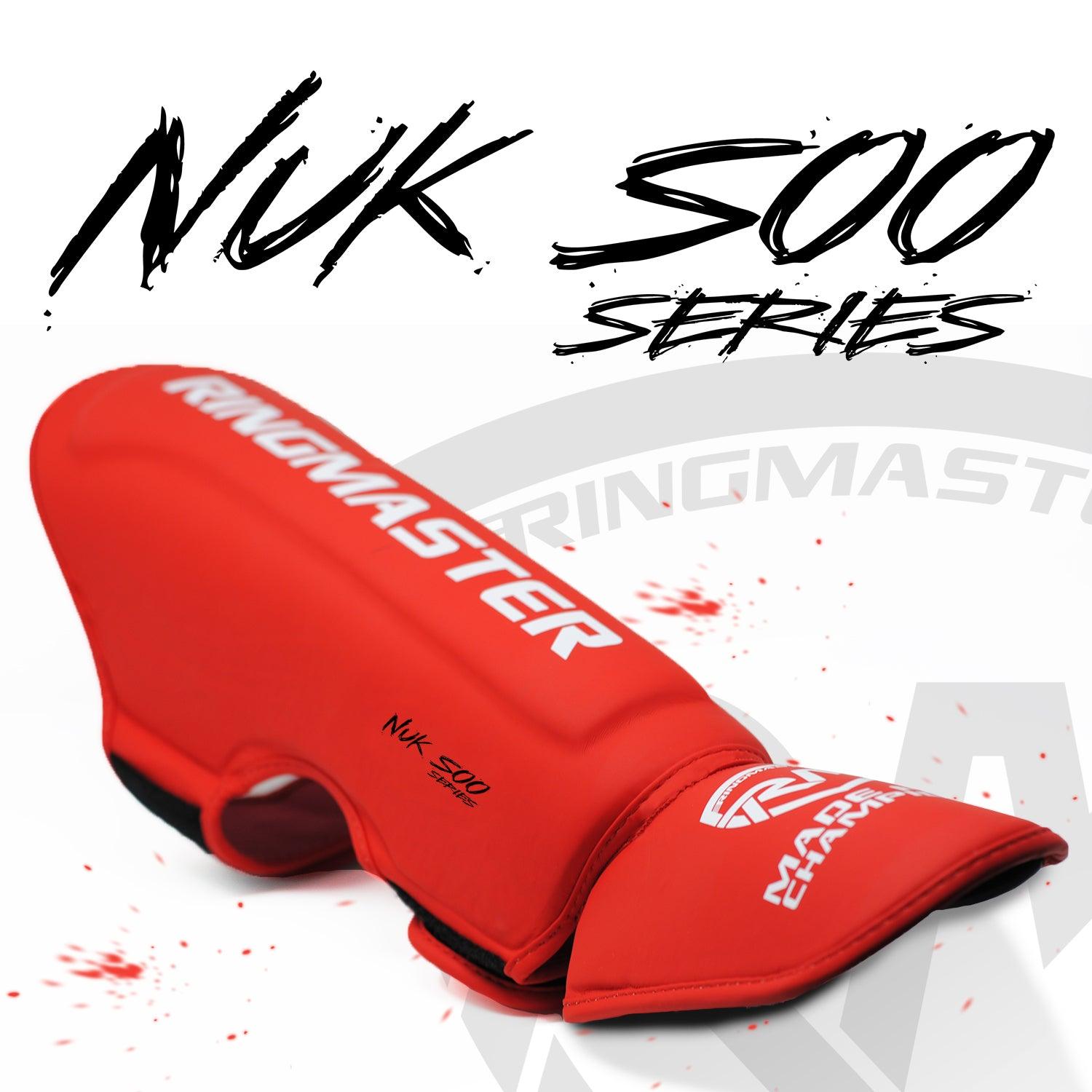 RingMaster Sports Shin Instep Guard Nuk Soo Series Red - RingMaster Sports