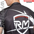 RingMaster Sports Half Sleeve Rash Guard Warrior Series Black White Stripes - RINGMASTER SPORTS - Made For Champions