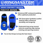 RingMaster Sports Semi Contact Point Foot Protector Taekwondo Kickboxing K1 Blue - RINGMASTER SPORTS - Made For Champions