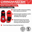 RingMaster Sports Semi Contact Point Foot Protector Taekwondo Kickboxing K1 Red - RINGMASTER SPORTS - Made For Champions