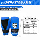 RingMaster Sports Semi Contact Point Gloves Taekwondo Kickboxing Blue - RINGMASTER SPORTS - Made For Champions