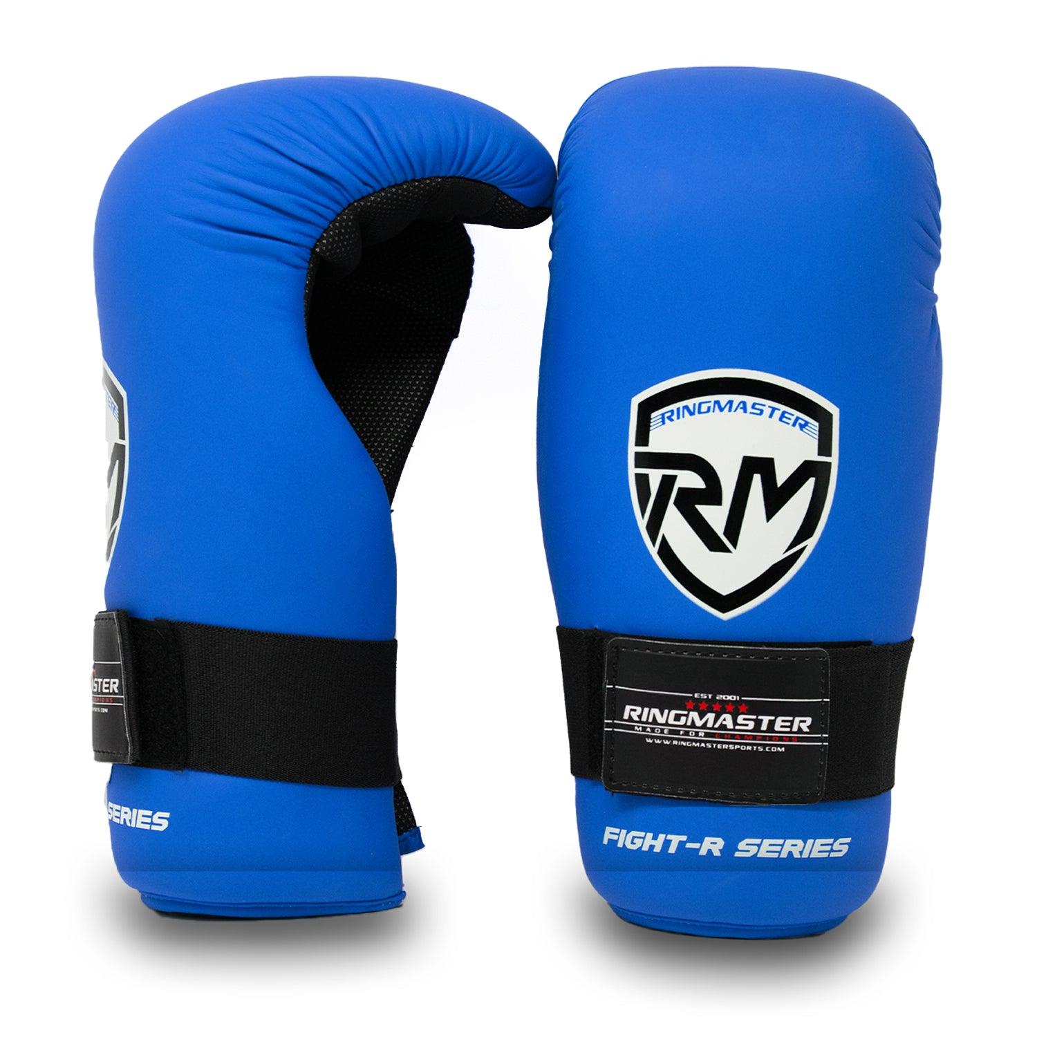 RingMaster Sports Kids Semi Contact Point Gloves Taekwondo Kickboxing Blue - RINGMASTER SPORTS - Made For Champions
