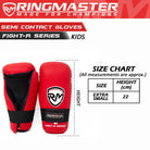 RingMaster Sports Kids Semi Contact Point Gloves Taekwondo Kickboxing Red - RINGMASTER SPORTS - Made For Champions