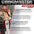 RingMaster Sports Elastic Shin & Instep Pads White - RingMaster Sports