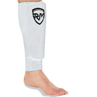 RingMaster Sports Kids Elastic Shin Pads White - RINGMASTER SPORTS - Made For Champions