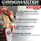 RingMaster Sports Kids Elastic Shin Pads White - RINGMASTER SPORTS - Made For Champions