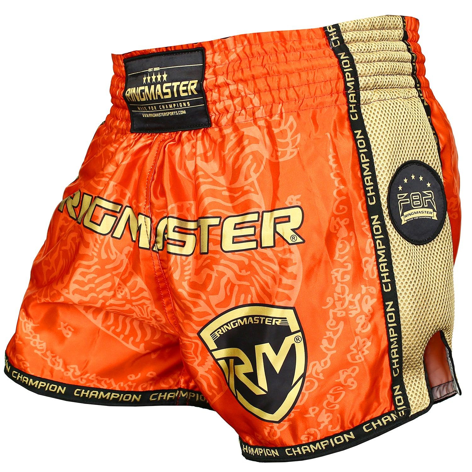 RingMaster Sports Thai / Kickboxing Shorts F8R Series Red - RINGMASTER SPORTS - Made For Champions