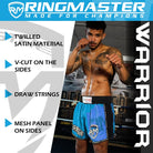RingMaster Sports Warrior Kids Thai / Kickboxing Shorts Blue - RingMaster Sports