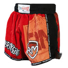 RingMaster Sports Warrior Kids Thai / Kickboxing Shorts Red - RingMaster Sports