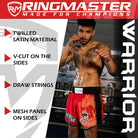 RingMaster Sports Warrior Thai / Kickboxing Shorts Red - RingMaster Sports