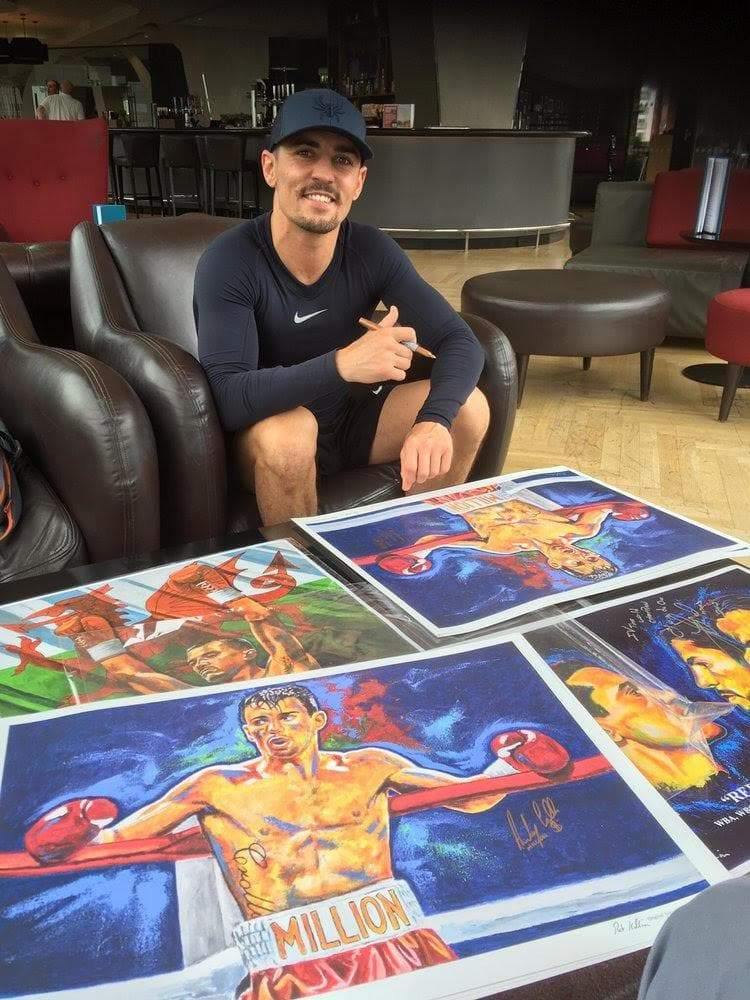 Anthony Crolla boxing artwork described as signed