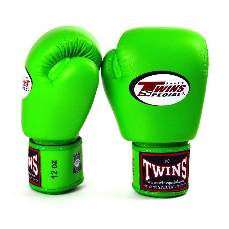 BGVL3 Twins Lime Green Velcro Boxing Gloves - RingMaster Sports