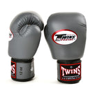 BGVL3 Twins Grey Velcro Boxing Gloves 10oz - RingMaster Sports