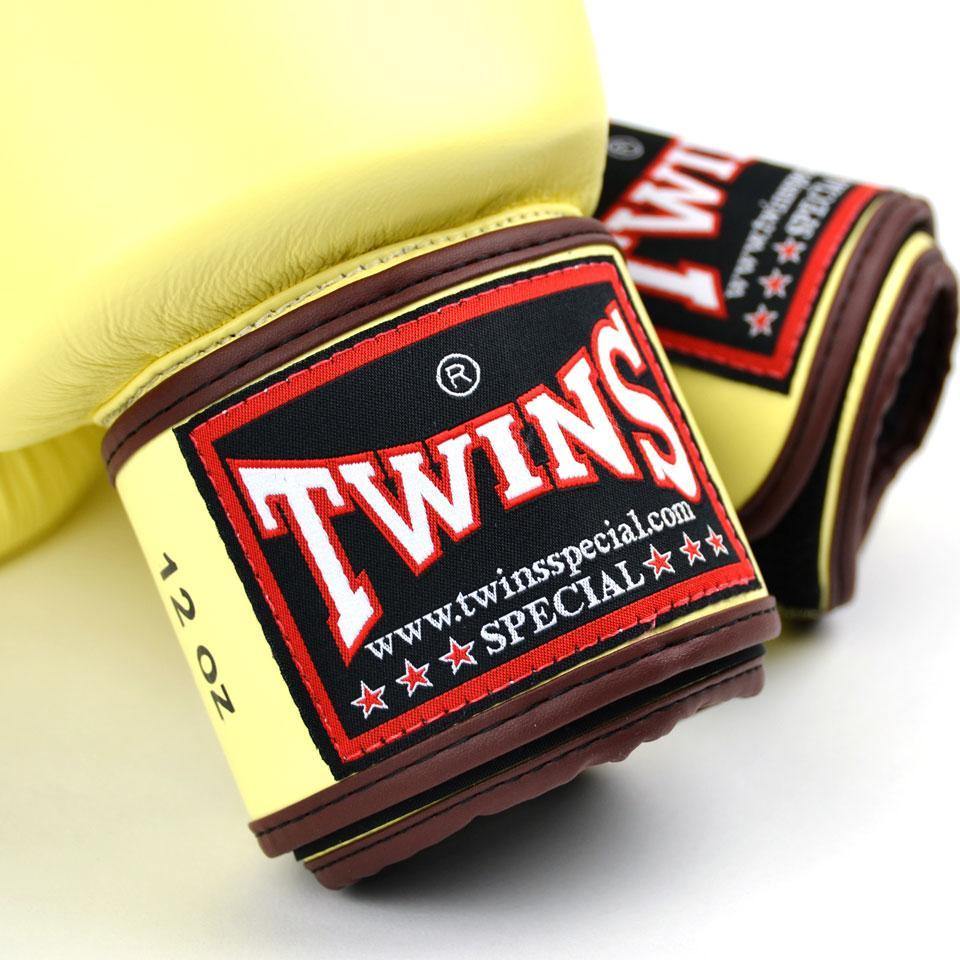 BGVL3 Twins Vanilla Velcro Boxing Gloves 14oz - RingMaster Sports