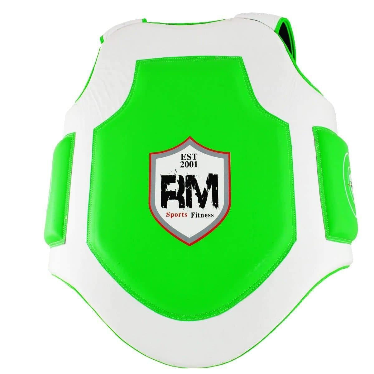 RingMaster Sports Body Protectors Genuine Leather One Size Green and White