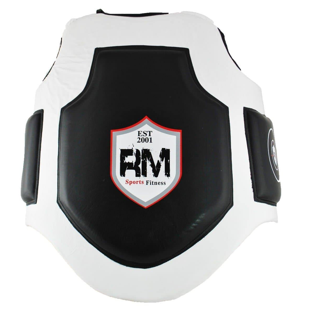 Black and White One-Size Synthetic Leather RingMaster Sports Body Protectors Image 1