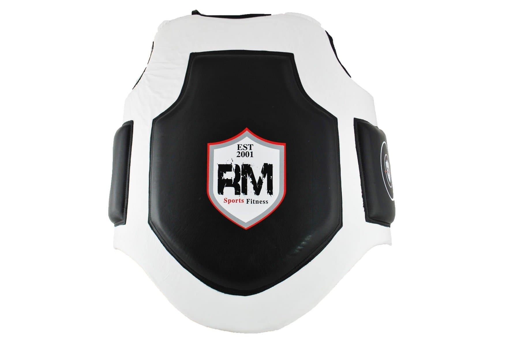 Black and White One-Size Synthetic Leather RingMaster Sports Body Protectors Image 1