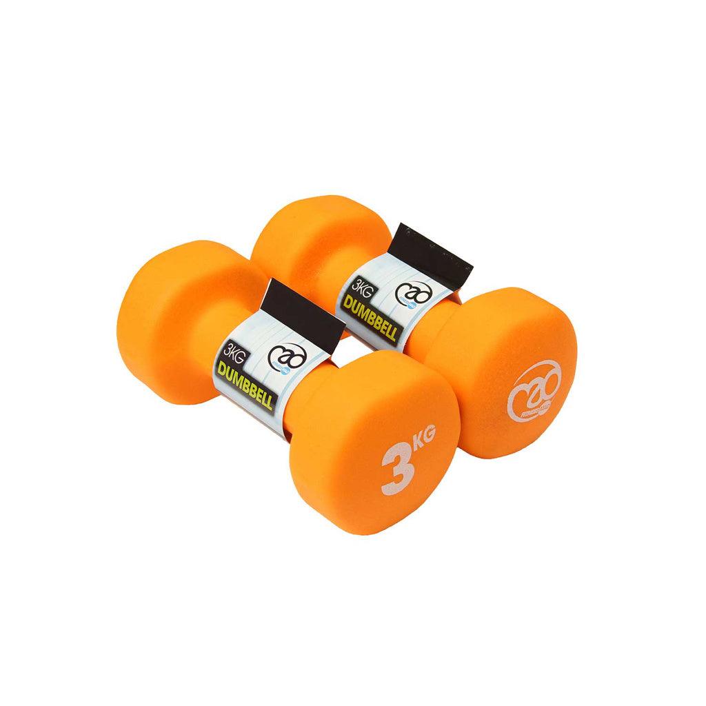 3kg Neoprene Dumbbells - Orange (Pair) - RINGMASTER SPORTS - Made For Champions