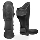 Joya Shin Guard 'Fade Black' - 'Fight Fast' Leather - RingMaster Sports