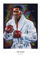 Anthony Joshua "The Champ" produced live in Cardiff Painting Print Poster original painting By Patrick J. Killian Image 1
