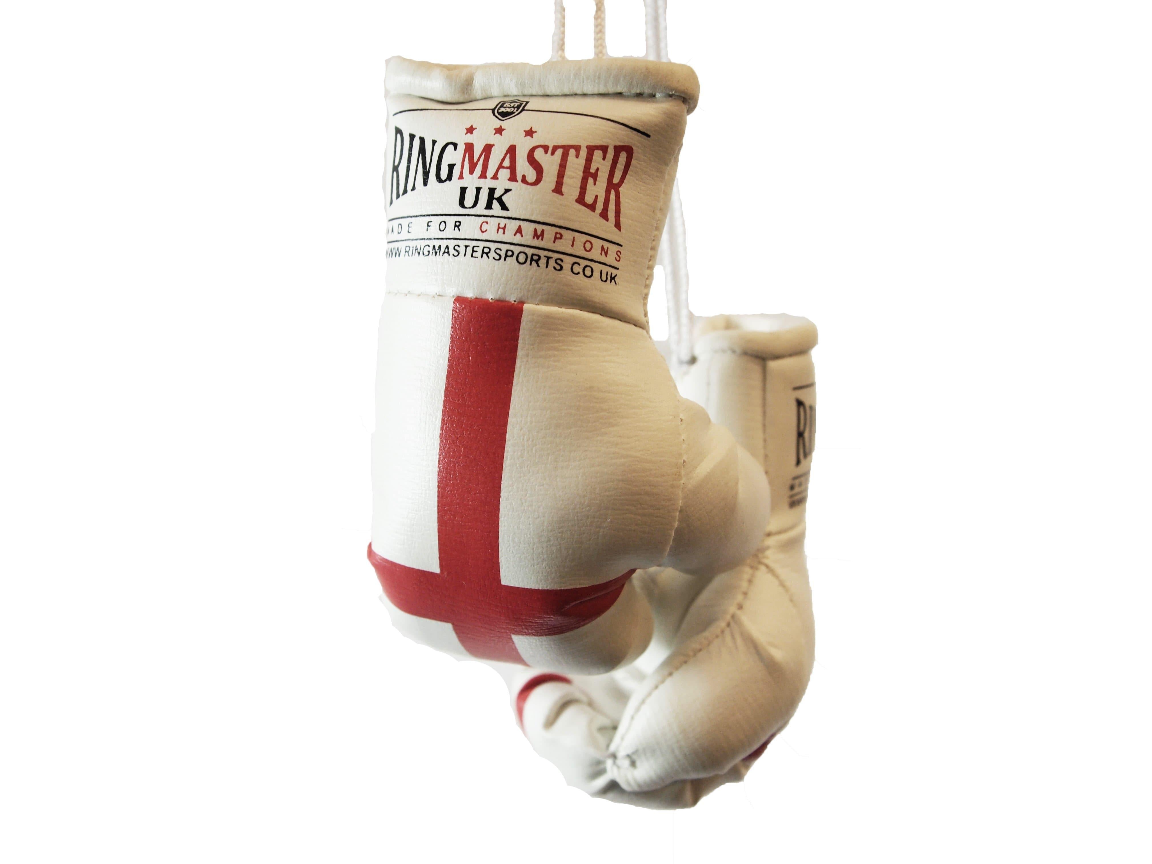 England Flag Mini Boxing Gloves Car Hanger image 1