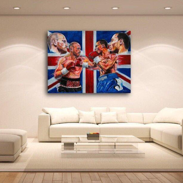 **Canvas Edition / Hand Embellished ** Limited Edition Groves V Eubank Limited Edition Original Painting By Patrick J. Killian - RINGMASTER SPORTS - Made For Champions