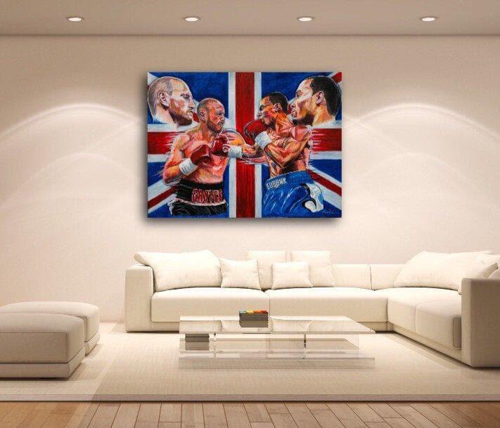 **Canvas Edition / Hand Embellished ** Limited Edition Groves V Eubank Limited Edition Original Painting By Patrick J. Killian - RINGMASTER SPORTS - Made For Champions