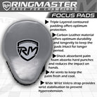 Silver RingMaster Sports focus pads in Carbon Leather
