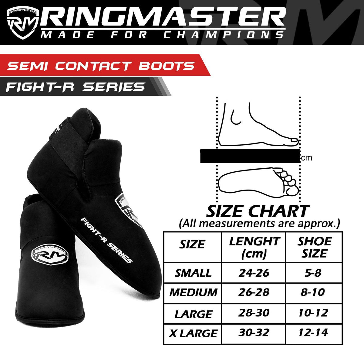 RingMaster Sports Fight-R Series semi contact footshield