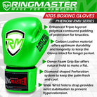 Green RingMaster Sports kids boxing gloves