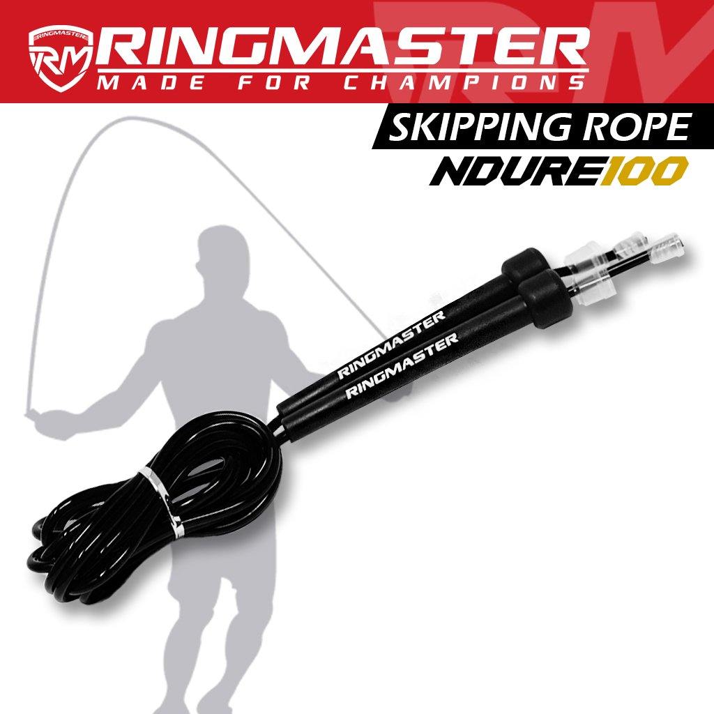 Black RingMaster Sports Ndure 1000 adjustable jump rope