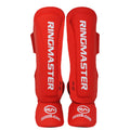 RingMaster Sports Nuk Soo Series shin instep guard in red