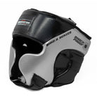 RingMaster Sports SHK2.0 boxing head guard in black and silver