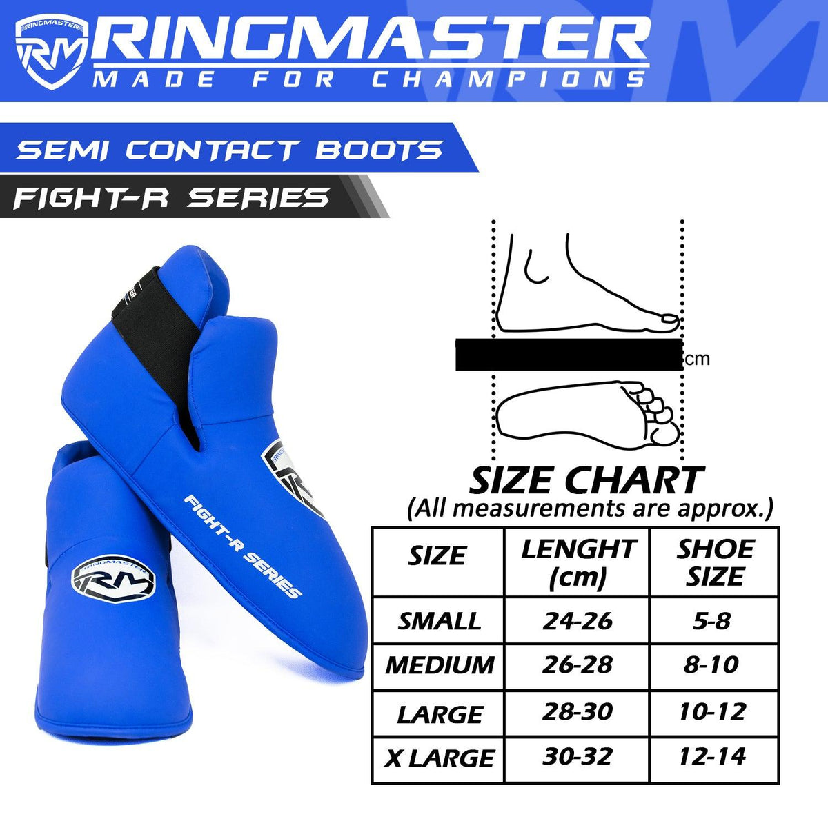 RingMaster Sports blue Taekwondo foot protector